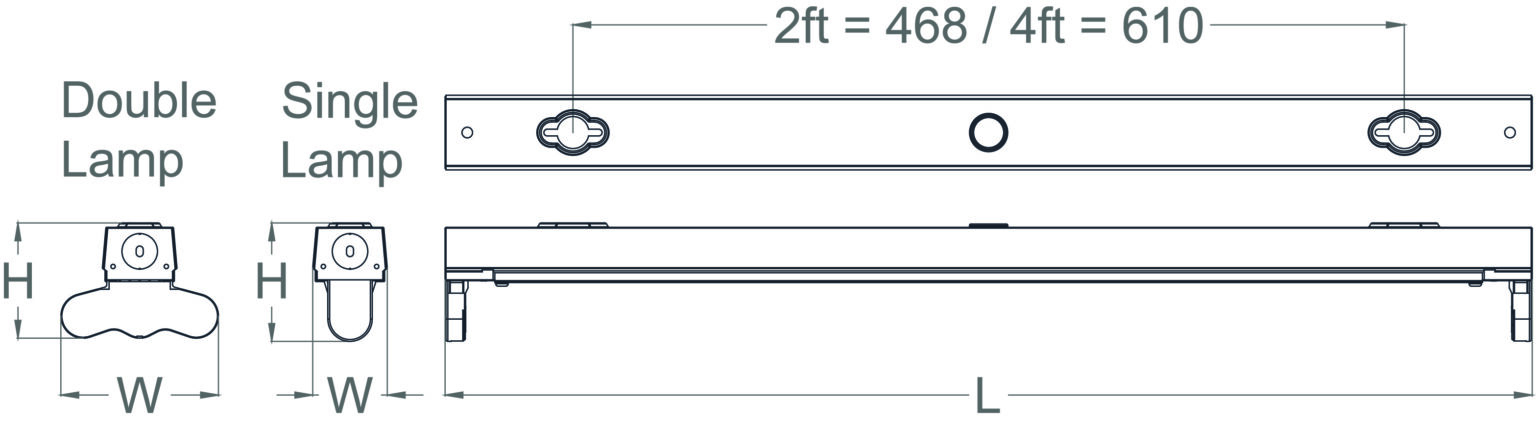 T8 LED SLIM BATTEN FITTING – OS BS Series